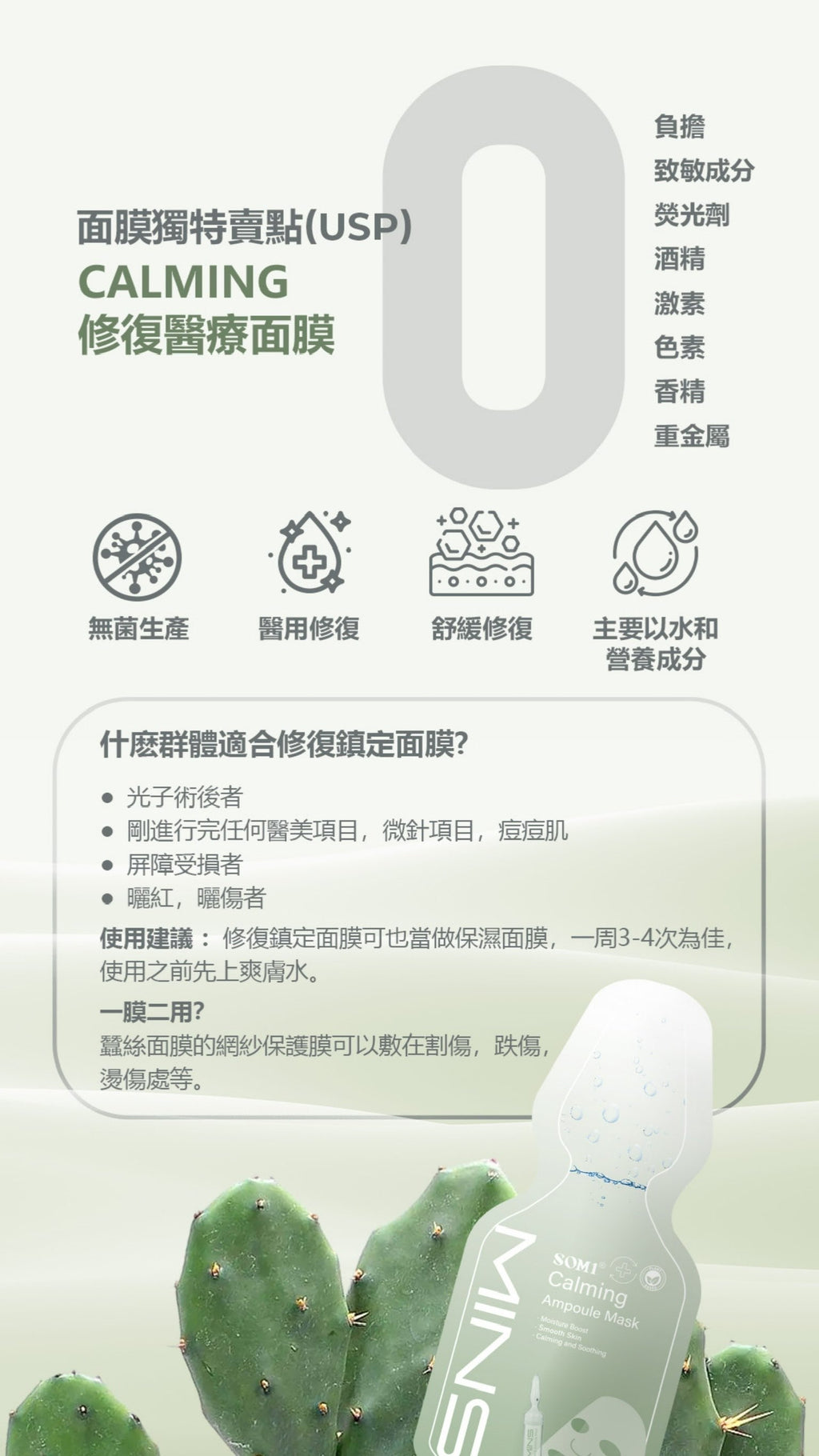 <MINS 護膚系列> 補水/美白/鎮靜/抗衰老 安瓶面膜