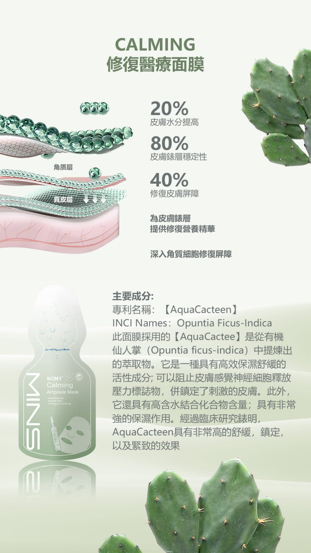 <MINS 護膚系列> 補水/美白/鎮靜/抗衰老 安瓶面膜